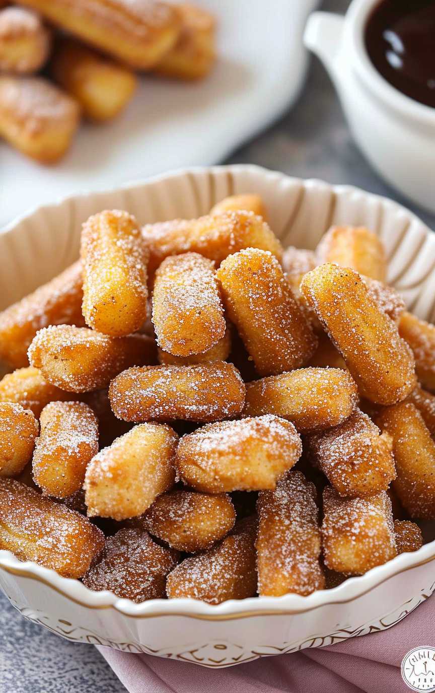 Air fryer churro bites