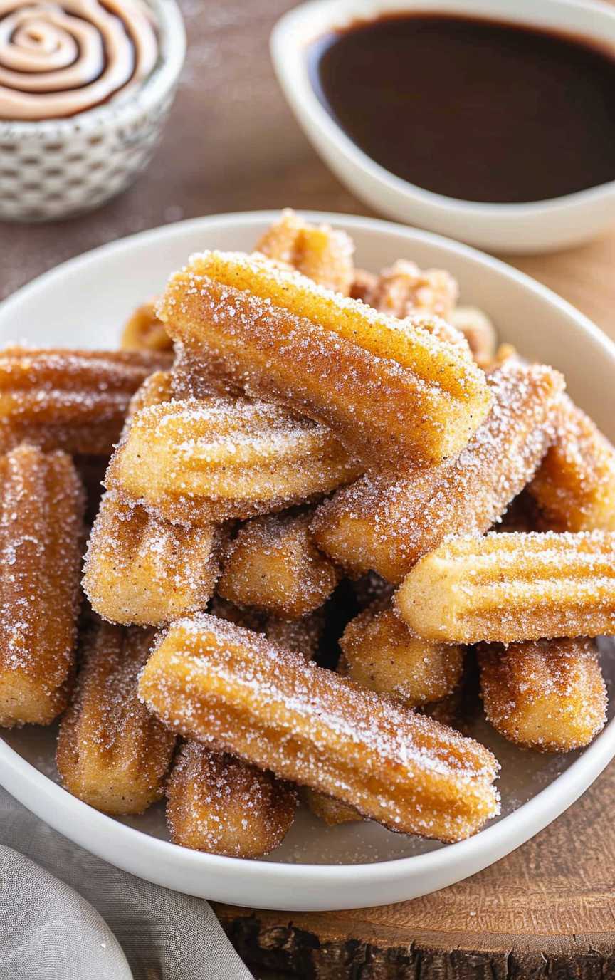 Air fryer churro bites