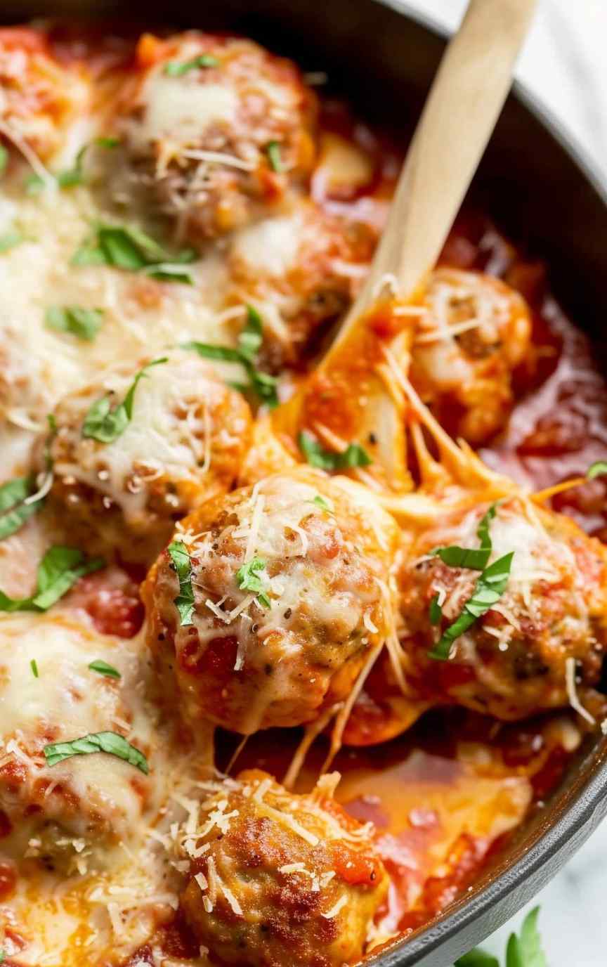 Chicken parmesan meatballs