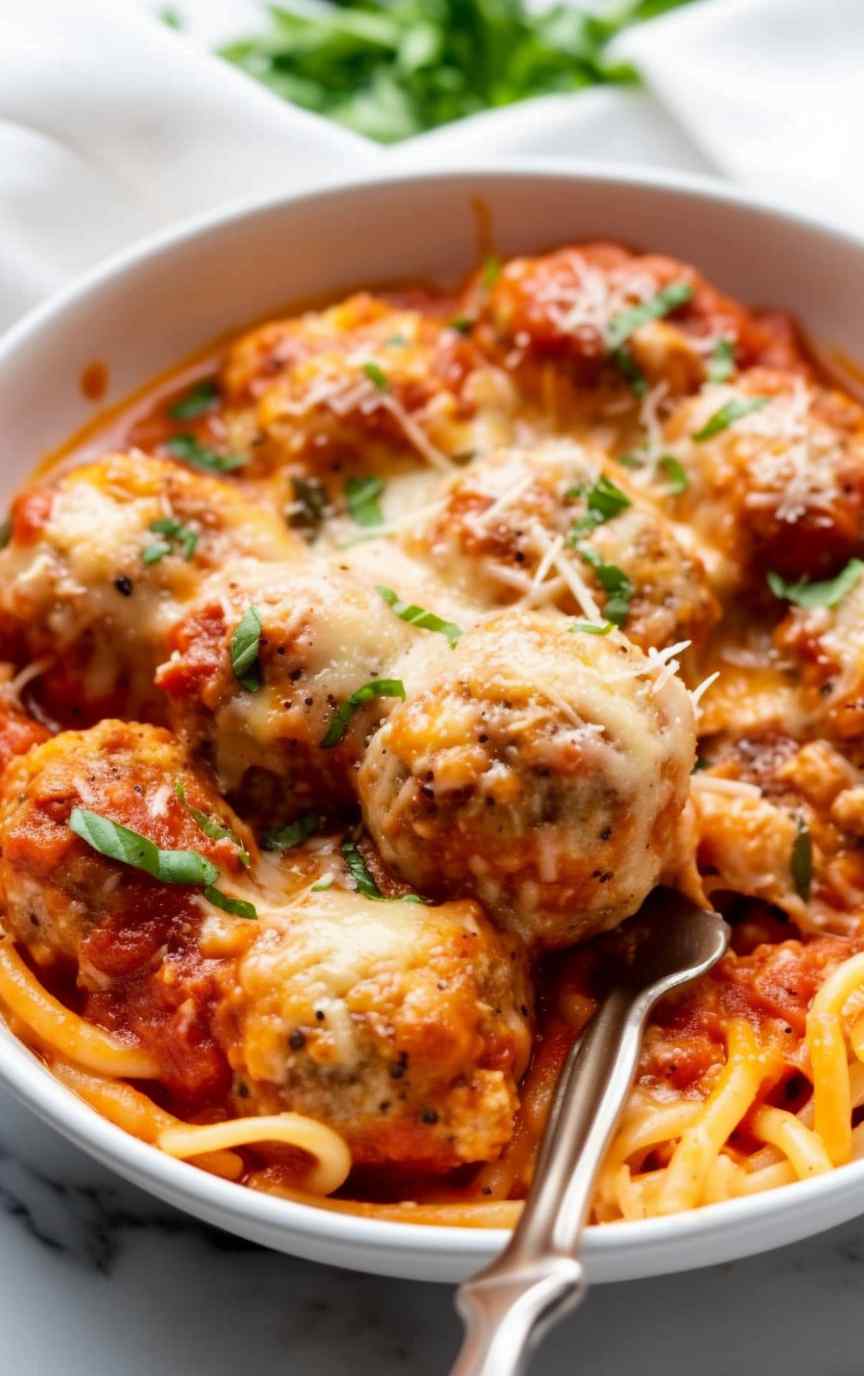 Chicken parmesan meatballs
