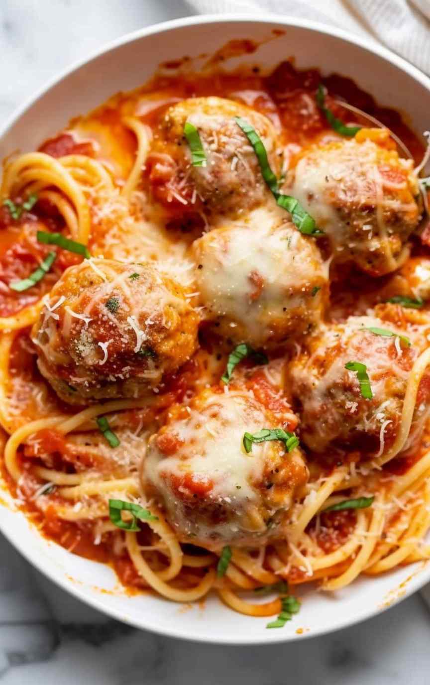 Chicken parmesan meatballs