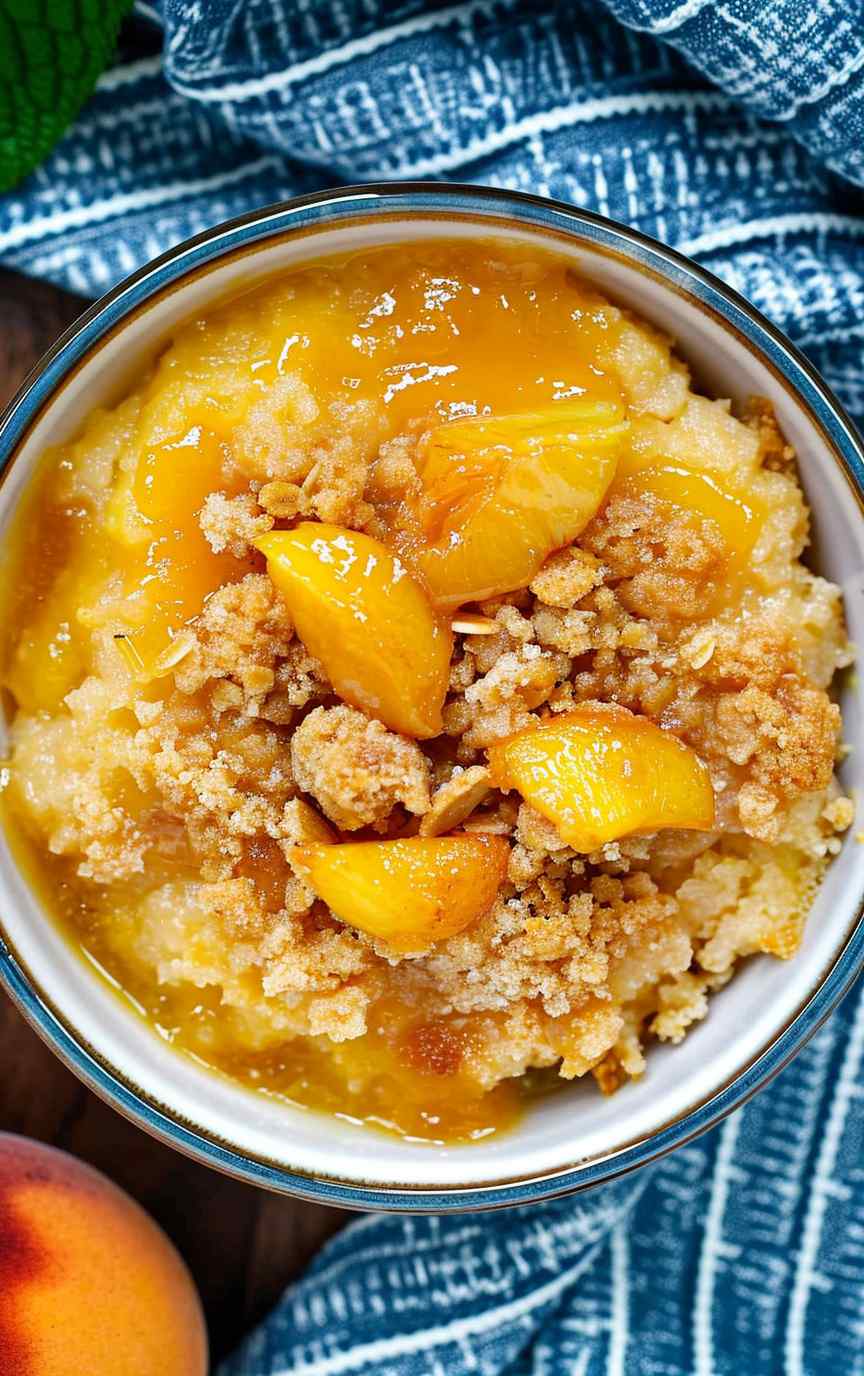 Peach cobbler dump cake
