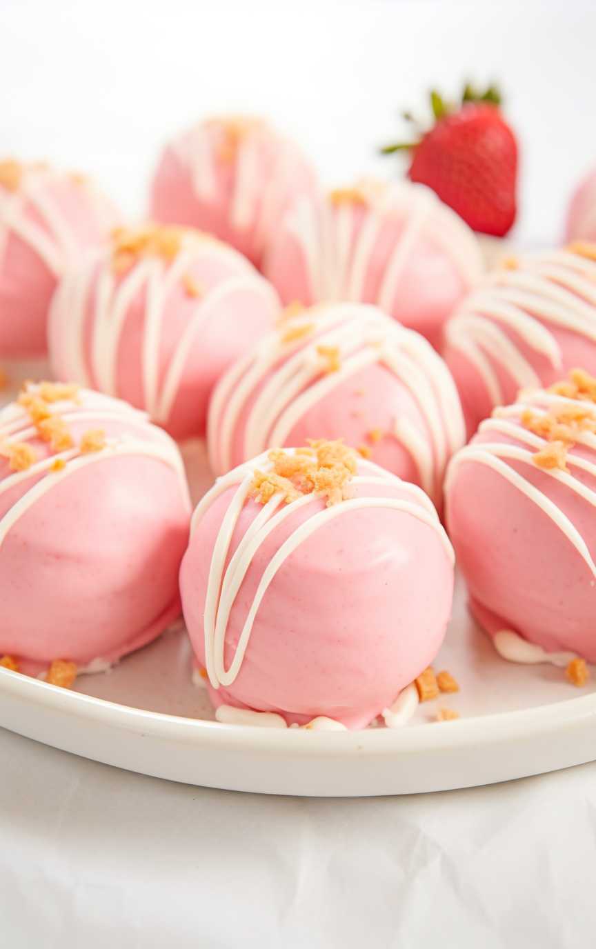 Strawberry Shortcake Truffles