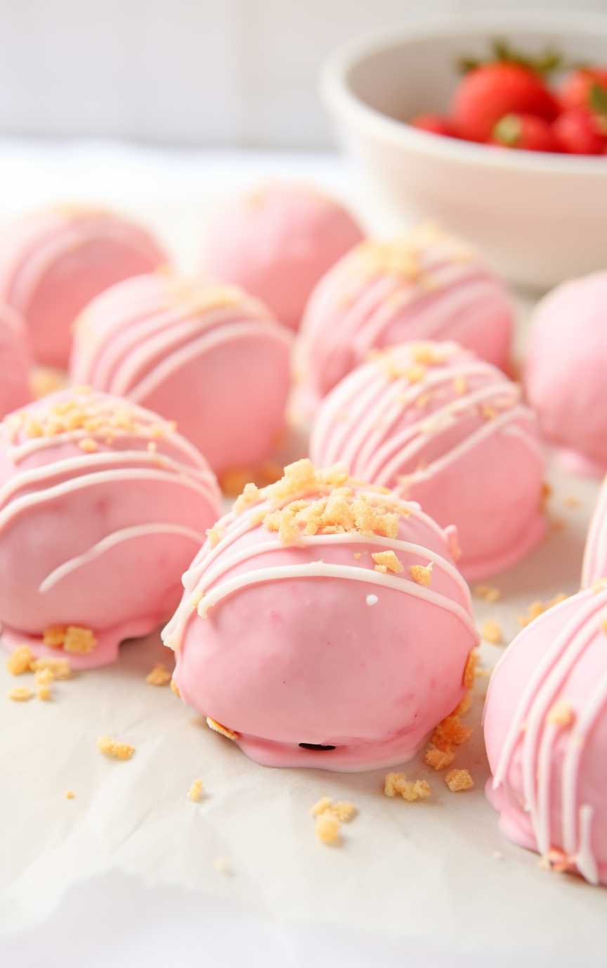 Strawberry Shortcake Truffles