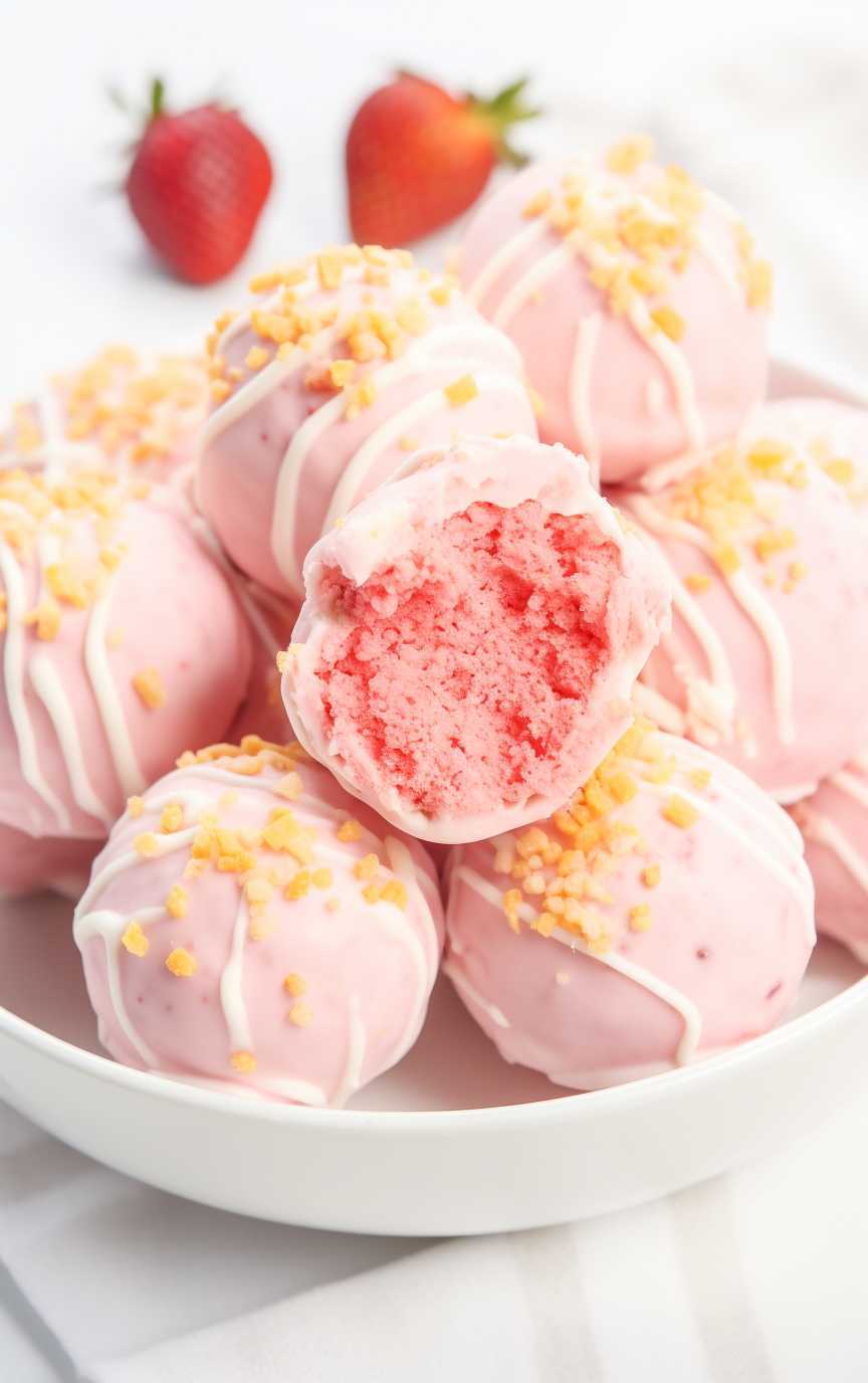 Strawberry Shortcake Truffles