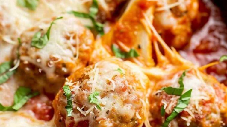 Chicken parmesan meatballs