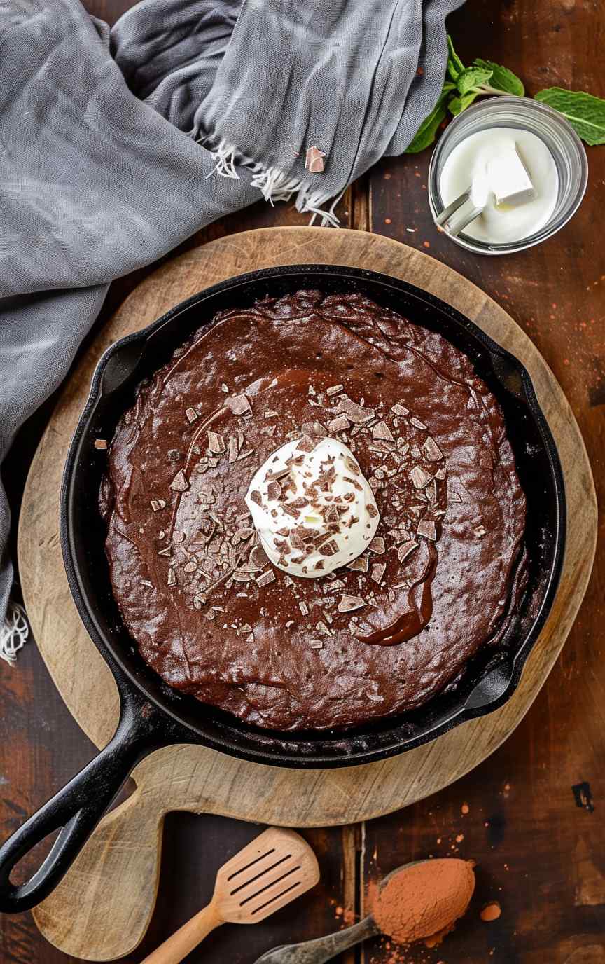 Gooey Texas Chocolate Sheet Cake Skillet Recipe