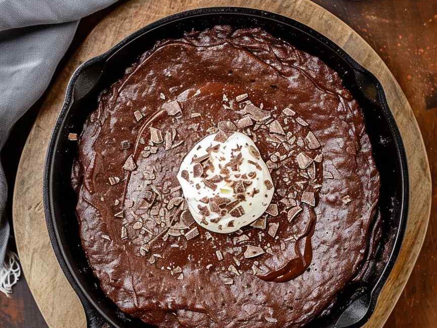 Gooey Texas Chocolate Sheet Cake Skillet