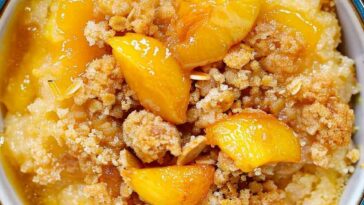 Peach cobbler dump cake