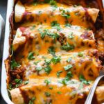 Shredded beef enchiladas