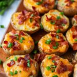 Sliced baked potatoes
