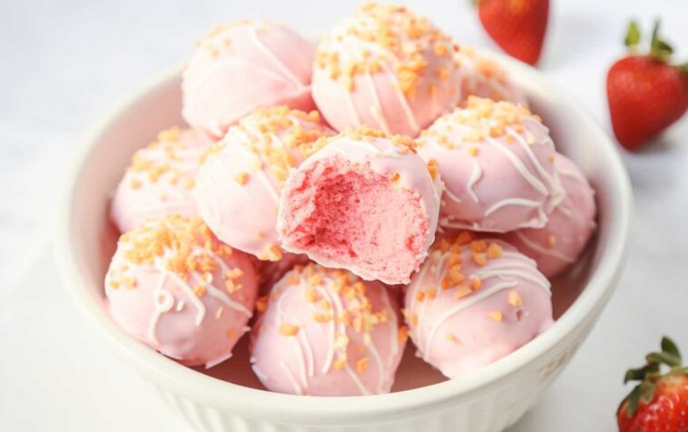 Strawberry Shortcake Truffles