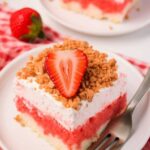 Strawberry Crunch Poke Cake